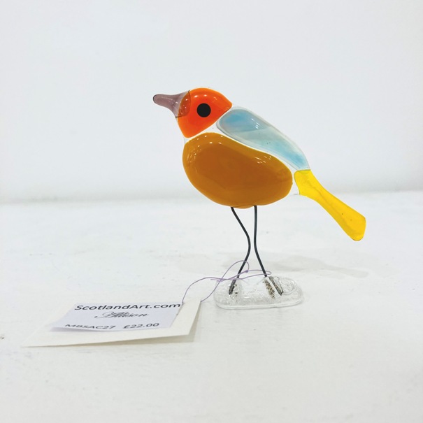 ''Allison' - Fused Glass Bird' by artist Moira Buchanan